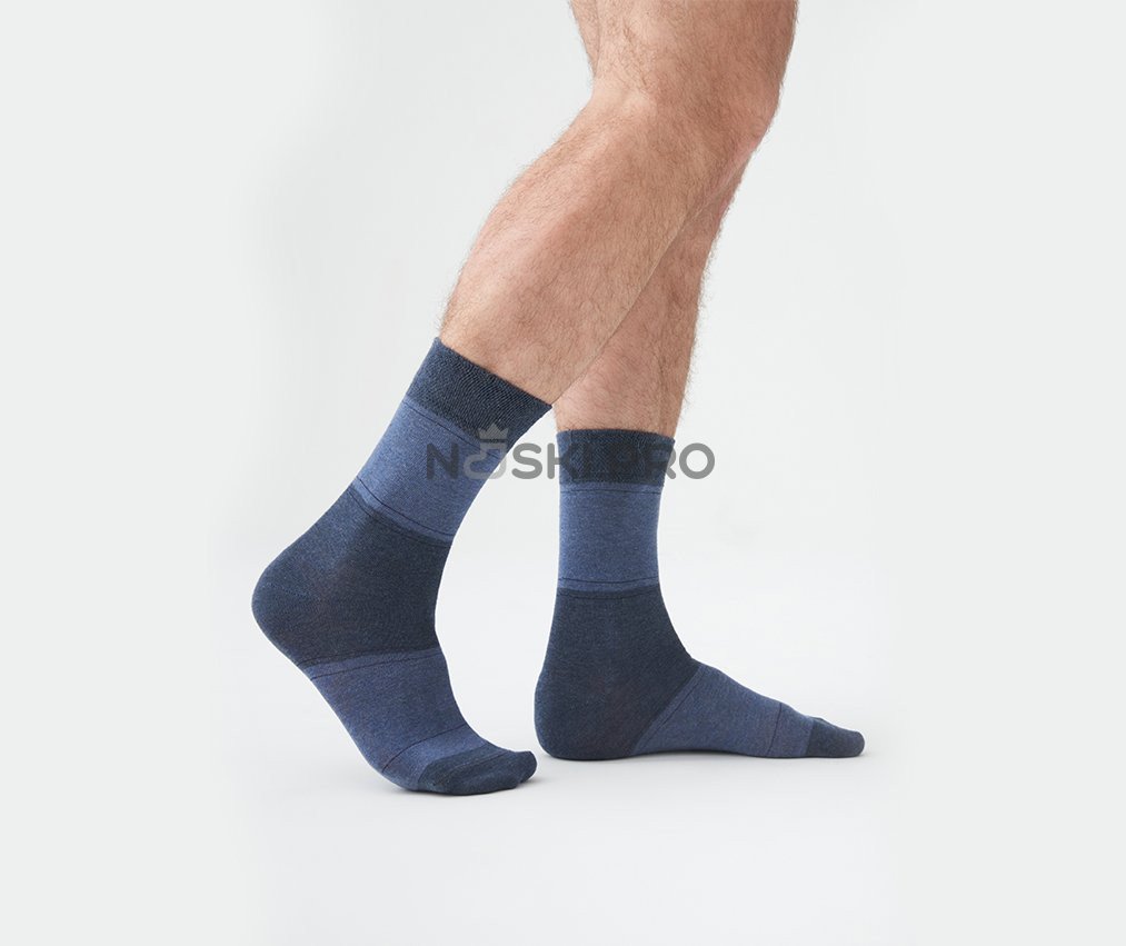 Мужские носки AKAR классические Мульти индиго, джинс BEL-01_IJ